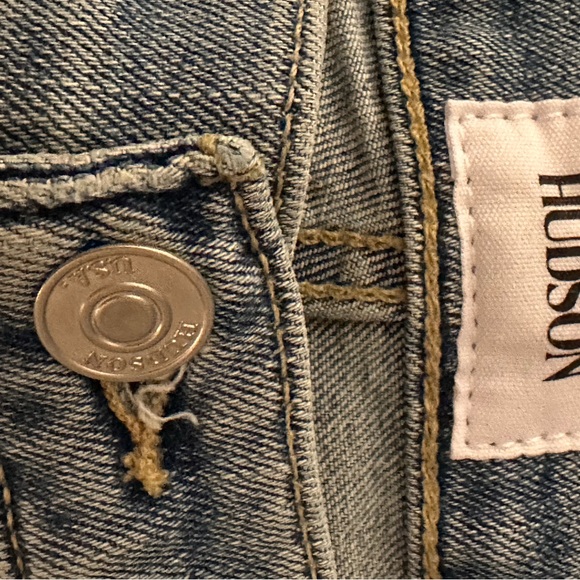 Hudson Natalie Light Wash Destroyed Boyfriend Jeans NWT SZ 27 - Picture 9 of 11
